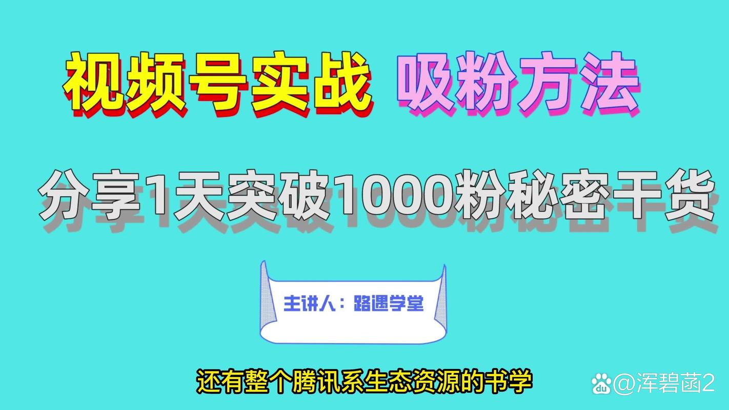 视频号新号如何快速吸粉,视频号新号快速吸粉的秘密武器：制定有效策略和提升内容质量!